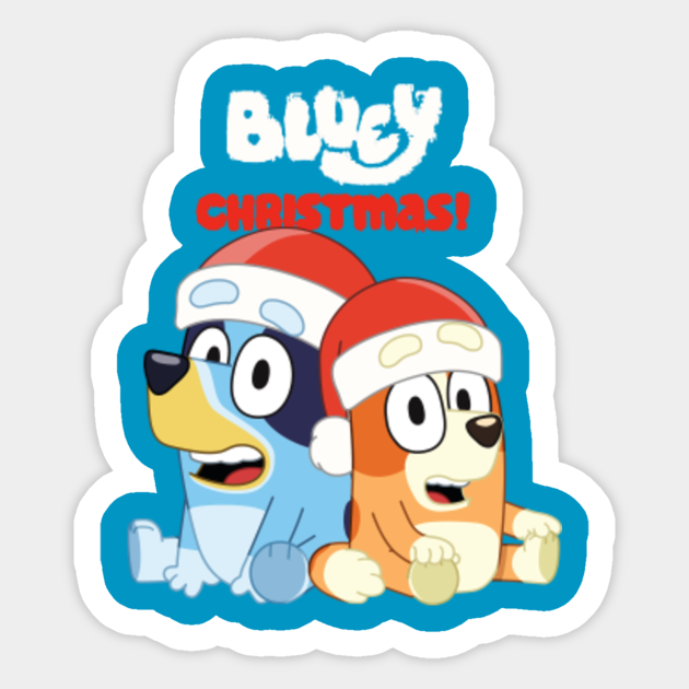 bluey merry christmas - Bluey - Sticker | TeePublic